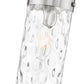 Z-Lite Fontaine 1-Light Brushed Nickel Frame Clear Waterglass Glass Shade Pendant Light