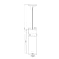 Z-Lite Fontaine 1-Light Matte Black Frame Clear Waterglass Glass Shade Pendant Light