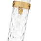 Z-Lite Fontaine 1-Light Rubbed Brass Frame Clear Waterglass Glass Shade Pendant Light
