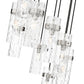 Z-Lite Fontaine 11-Lights Brushed Nickel Steel Frame Clear Waterglass Glass Shade Chandelier