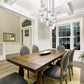 Z-Lite Fontaine 11-Lights Brushed Nickel Steel Frame Clear Waterglass Glass Shade Chandelier