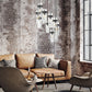Z-Lite Fontaine 11-Lights Matte Black Steel Frame Clear Waterglass Glass Shade Chandelier
