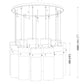 Z-Lite Fontaine 11-Lights Rubbed Brass Steel Frame Clear Waterglass Glass Shade Chandelier