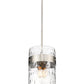 Z-Lite Fontaine 13" 4-Light Brushed Nickel Pendant Light With Clear Glass Shade