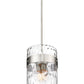 Z-Lite Fontaine 13" 4-Light Brushed Nickel Pendant Light With Clear Glass Shade