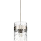 Z-Lite Fontaine 13" 4-Light Brushed Nickel Pendant Light With Clear Glass Shade