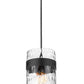 Z-Lite Fontaine 13" 4-Light Matte Black Pendant Light With Clear Glass Shade