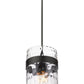 Z-Lite Fontaine 13" 4-Light Matte Black Pendant Light With Clear Glass Shade