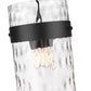 Z-Lite Fontaine 13" 4-Light Matte Black Pendant Light With Clear Glass Shade