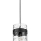 Z-Lite Fontaine 13" 4-Light Matte Black Pendant Light With Clear Glass Shade