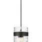 Z-Lite Fontaine 13" 4-Light Matte Black Pendant Light With Clear Glass Shade