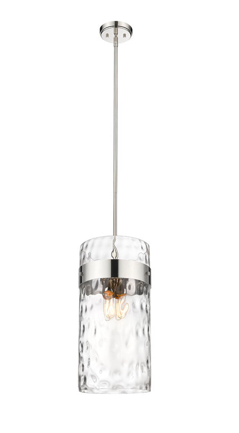 Z-Lite Fontaine 13" 4-Light Polished Nickel Pendant Light With Clear Glass Shade