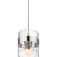 Z-Lite Fontaine 13" 4-Light Polished Nickel Pendant Light With Clear Glass Shade