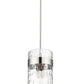 Z-Lite Fontaine 13" 4-Light Polished Nickel Pendant Light With Clear Glass Shade