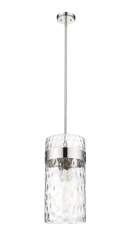 Z-Lite Fontaine 13" 4-Light Polished Nickel Pendant Light With Clear Glass Shade