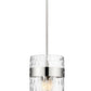 Z-Lite Fontaine 13" 4-Light Polished Nickel Pendant Light With Clear Glass Shade