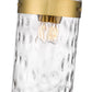 Z-Lite Fontaine 13" 4-Light Rubbed Brass Pendant Light With Clear Glass Shade