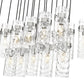 Z-Lite Fontaine 17-Lights Brushed Nickel Steel Frame Clear Waterglass Glass Shade Linear Chandelier