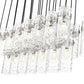 Z-Lite Fontaine 20" 23-Light Brushed Nickel Steel Frame Clear Waterglass Shade Linear Chandelier