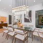 Z-Lite Fontaine 23-Lights Rubbed Brass Steel Frame Clear Waterglass Glass Shade Linear Chandelier