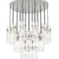 Z-Lite Fontaine 27-Lights Brushed Nickel Steel Frame Clear Waterglass Glass Shade Chandelier