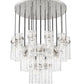 Z-Lite Fontaine 27-Lights Brushed Nickel Steel Frame Clear Waterglass Glass Shade Chandelier