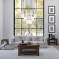 Z-Lite Fontaine 27-Lights Brushed Nickel Steel Frame Clear Waterglass Glass Shade Chandelier