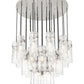 Z-Lite Fontaine 27-Lights Brushed Nickel Steel Frame Clear Waterglass Glass Shade Chandelier