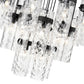 Z-Lite Fontaine 27-Lights Matte Black Steel Frame Clear Waterglass Glass Shade Chandelier