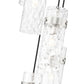 Z-Lite Fontaine 5-Lights Brushed Nickel Steel Frame Clear Waterglass Glass Shade Chandelier