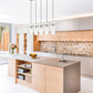 Z-Lite Fontaine 5-Lights Brushed Nickel Steel Frame Clear Waterglass Glass Shade Linear Chandelier
