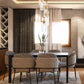 Z-Lite Fontaine 5-Lights Rubbed Brass Steel Frame Clear Waterglass Glass Shade Chandelier