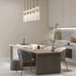 Z-Lite Fontaine 5-Lights Rubbed Brass Steel Frame Clear Waterglass Glass Shade Linear Chandelier
