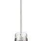 Z-Lite Fontaine 6" 1-Light Brushed Nickel Pendant Light With Clear Glass Shade