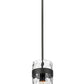 Z-Lite Fontaine 6" 1-Light Matte Black Pendant Light With Clear Glass Shade