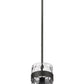 Z-Lite Fontaine 6" 1-Light Matte Black Pendant Light With Clear Glass Shade