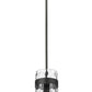 Z-Lite Fontaine 6" 1-Light Matte Black Pendant Light With Clear Glass Shade