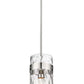 Z-Lite Fontaine 6" 1-Light Polished Nickel Pendant Light With Clear Glass Shade