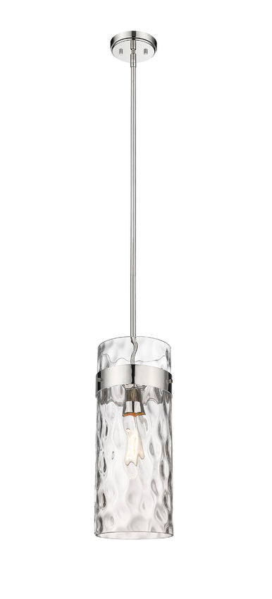 Z-Lite Fontaine 6" 1-Light Polished Nickel Pendant Light With Clear Glass Shade