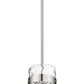 Z-Lite Fontaine 6" 1-Light Polished Nickel Pendant Light With Clear Glass Shade