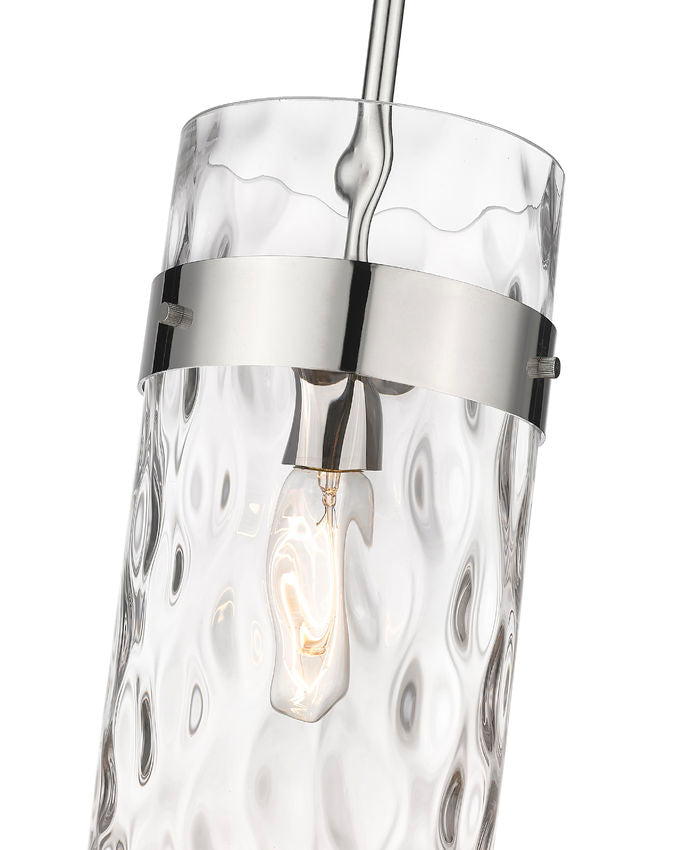 Z-Lite Fontaine 6" 1-Light Polished Nickel Pendant Light With Clear Glass Shade