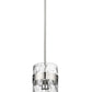Z-Lite Fontaine 6" 1-Light Polished Nickel Pendant Light With Clear Glass Shade