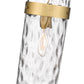 Z-Lite Fontaine 6" 1-Light Rubbed Brass Pendant Light With Clear Glass Shade