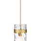 Z-Lite Fontaine 6" 1-Light Rubbed Brass Pendant Light With Clear Glass Shade