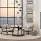 Z-Lite Fontaine 7-Light Matte Black Frame Clear Waterglass Glass Shade Chandelier