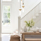 Z-Lite Fontaine 7-Light Rubbed Brass Frame Clear Waterglass Glass Shade Chandelier