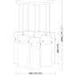 Z-Lite Fontaine 7-Light Rubbed Brass Frame Clear Waterglass Glass Shade Chandelier