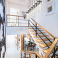 Z-Lite Fontaine 7-Lights Matte Black Steel Frame Clear Waterglass Glass Shade Linear Chandelier