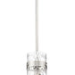 Z-Lite Fontaine 7002P5-ROD-BN 1-Light Brushed Nickel Frame Clear Waterglass Glass Shade Pendant Light