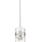 Z-Lite Fontaine 7002P5-ROD-BN 1-Light Brushed Nickel Frame Clear Waterglass Glass Shade Pendant Light